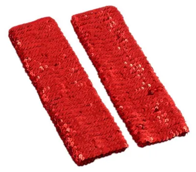 Immagine prodotto di Guanti senza dita, con paillettes, colore rosso, dimensioni 9x21 cm