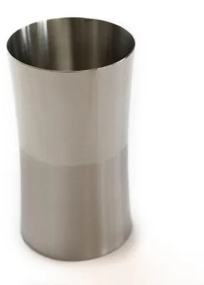 Produktbild von Bagnoxx Zahnputzbecher Edelstahl Grau Silber 6,5cm Durchmesser, 11,5cm Höhe Zahnbürstenhalter, Aufbewahrung für Zahnpasta