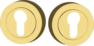 Produktbild von Runde Rosette mit Goldeinsatz von Elika