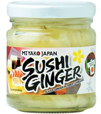 Zdjęcie produktu dla Imbir biały do sushi marynowany 190g - Miyako