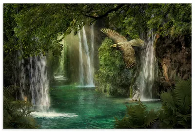 Produktbild von ARTland Wandbild Alu für Innen & Outdoor Das Tor nach Eden Größe: 120x80 cm