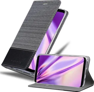 Obrázok produktu pre Cadorabo puzdro pre Samsung Galaxy S8 PLUS ochranné puzdro v sivej farbe puzdro na mobilný telefón puzdro typu kniha kryt