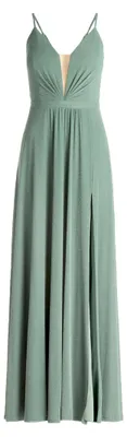 Produktbild von Vera Mont Damen Abendkleid mit Lurexfaden 34, Green/Silver