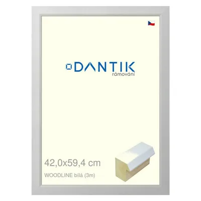 Obrázek produktu pro DANTIK rámeček 42x59,4 | WOODLINE bílá (Plexi Čiré)