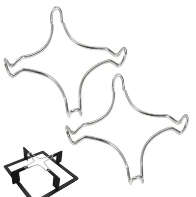 Imagen del producto de TRANKIELO® - Accesorios para estufas de gas - Acero inoxidable - Universalmente apto para cocinas - 15 cm - 2 unidades