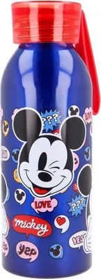 Produktbild von Aluminiumflasche mit Silikonschlaufe MICKEY MOUSE, 510ml, 50124