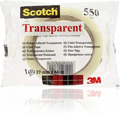 Imagen del producto de Scotch 5501966FL, cinta adhesiva transparente, 19 mm x 66 m