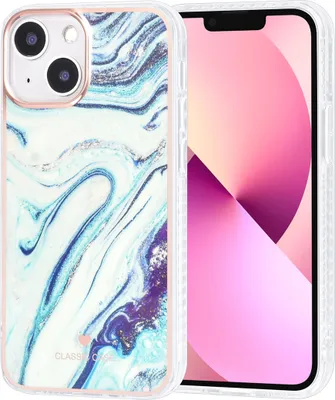 Produktbild von UNIQ Accessory iPhone 13 Mini TPU Backcover - Marble Aquamarine