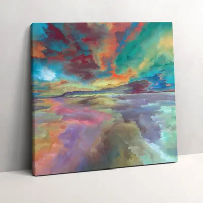Produktbild von Sky landscape abstraction – Leinwandbild Wandbild – 60x60 cm – Leinwandbilder – Wandbilder – Schlafzimmer – Flur