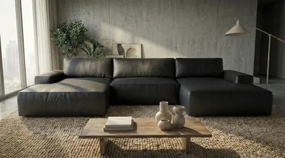 Produktbild von Ecksofa EINAR mit Schlaffunktion, Bonellfederkern und Bettkasten, Farbe: Schwarz