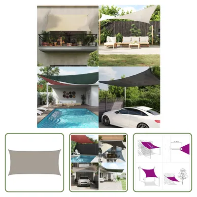 Immagine prodotto di The Living Store Tenda da sole 160 g/m² Rettangolare Grigio chiaro 4x7 m HDPE