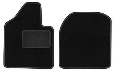 Produktbild von Velours-Fußmatten Vorne passend für Suzuki Samurai (Feld, Bj. 1981-1998) –  schwarz, passgenau, mit Befestigungen set 2 Stk. - STANDARD