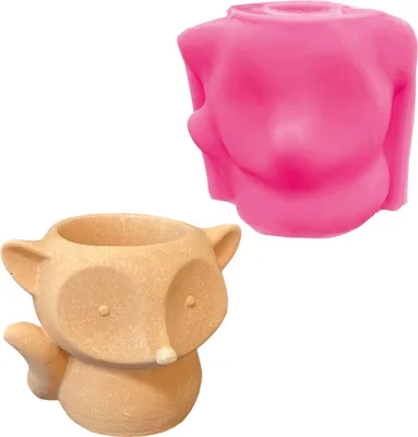 Produktbild von Jesmonite Silikonform Fuchs 7cm x 9cm - Bastelmaterial Dekoration