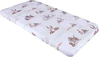 Produktbild von BabyLux Spannbettlaken 60x120 cm – Baumwolle, weich & atmungsaktiv – Spannbetttuch für Babybett & Kinderbett 133. Waldtiere