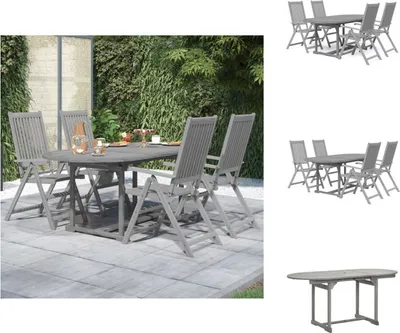 Produktbild von vidaXL 5-tlg. Garten-Essgruppe Massivholz Akazie -  Gartenmöbel-Sets