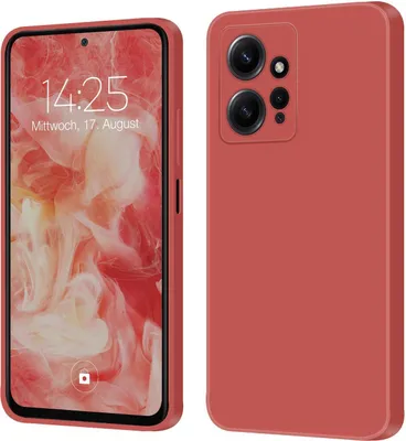 Produktbild von Hülle für Xiaomi Redmi Note 12 Case Cover Bumper Silikon Softgrip Schutzhülle Farbe: Rot