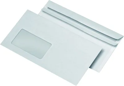 Produktbild von 1000 Mailmedia Briefumschläge DIN lang weiß mit Fenster