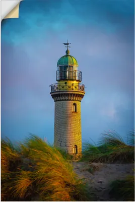 Produktbild von ARTland Wandbild, selbstklebend Leuchtturm in Warnemünde Größe: 60x90 cm