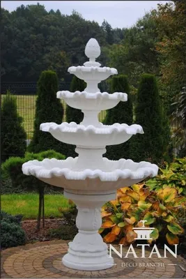 Image de Fontaine Jardin Étang Fontaine 218cm Fontaine en pierre Fontaine de jardin Nouveau