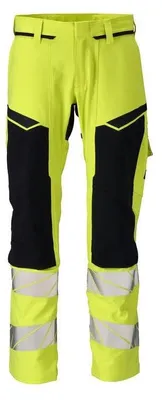 Produktbild von MASCOT® Hose, Knietaschen, ULTIMATE STRETCH Multisafe Größe 90C58, hi-vis gelb/schwarzblau | Packung (1 Stück)