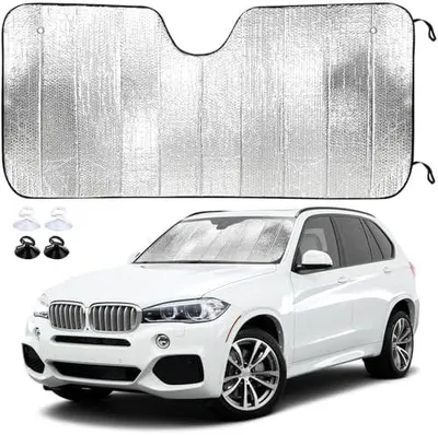 Produktbild von Sonnenschutz Auto Frontscheibe Innen, Faltbar 2 Saugnäpfe 140x70cm