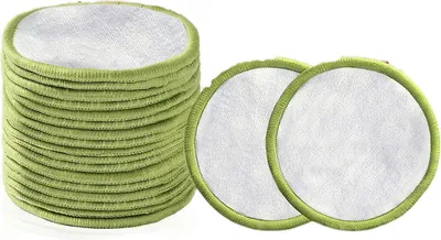 Produktbild von 20 wiederverwendbare Make-up-Entferner-Pads mit waschbarer Tasche, umweltfreundliche Wattepads aus Bambus für jeden Hauttyp