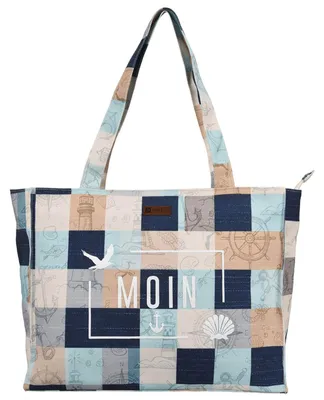 Produktbild von Robin Ruth Umhängetasche Sylvia mit Moin-Design - Shopper Strandtasche Maritim Größe L