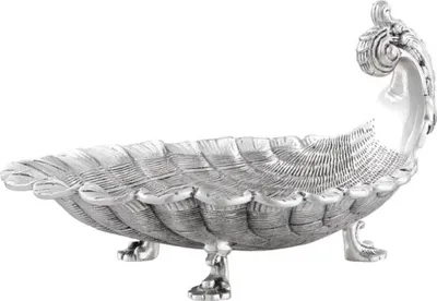 Image de Casa Padrino Plateau de Luxe Argent Antique 25 x 22,5 x H. 14,5 cm - Qualité Luxe