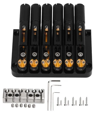 Produktbild von Kopflose Gitarrenbrücke, 6-saitige Kupfer-Instrumentenzubehör für E-Gitarren