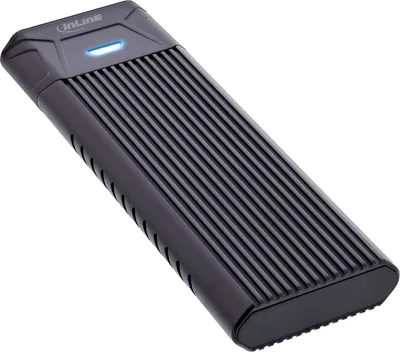 Produktbild von InLine USB3.2 Gen.2 USB-C zu M.2 SSD (PCIe NVMe & SATA) Gehäuse, SSD-Gehäuse, M.2, 10 Gbit/s, USB Anschluss, Schwarz