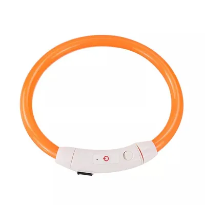 Obrázok produktu pre Svetelný obojok LED USB 20-45 cm oranžový