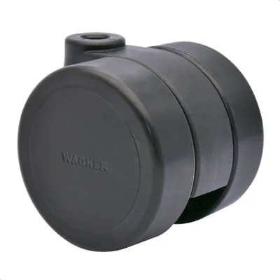 Produktbild von WAGNER Design Möbelrolle / Lenkrolle HART - Durchmesser Ø 60 mm, schwarz, Tragkraft 50 kg - 01007901