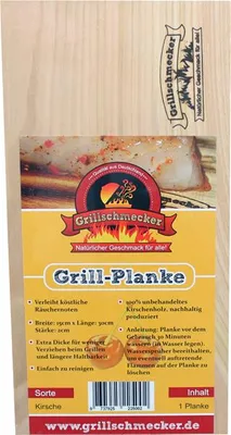 Produktbild von Räucherbrett / Räucherplanke Kirschholz 30x15x2cm
