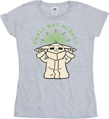 Produktbild von Star Wars - "The Mandalorian Small But Mighty" T-Shirt für Damen BI43311 (XL) (Grau)