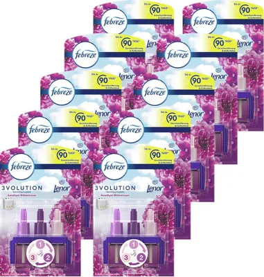 Produktbild von 10x Febreze 3Volution Lufterfrischer Nachfüllflakon Amethyst Blütentraum 20ml