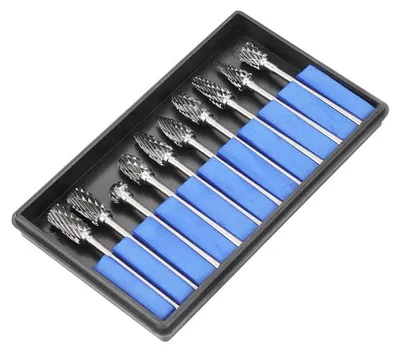 Immagine prodotto di Set di frese rotanti - Lavorazione del legno - Lavorazione dei metalli - 10 pezzi - In metallo duro - Per incisione e foratura