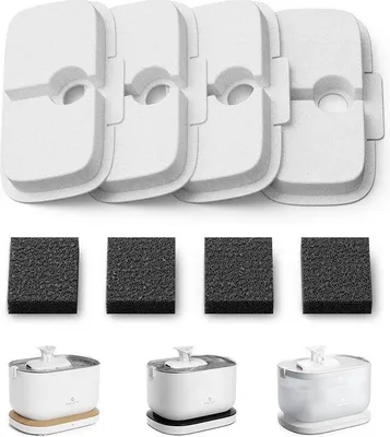 Produktbild von Famanu Ersatzfilter 4er-Pack für Katzen-Trinkbrunnen mit vertikaler Filtration