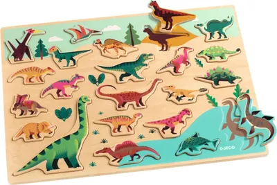 Obrázek produktu pro Dřevěné puzzle Dinosauři, Djeco