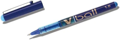 Produktbild von Tintenroller V-Ball 1.0 0,6mm blau Packung mit 12 Stück