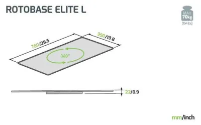 Produktbild von Meliconi Rotobase Elite L, Schwarz, Gehärtetes Glas, 1 Regale, Schwarz, Gehärtetes Glas, 70 kg