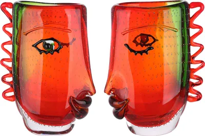 Produktbild von Casablanca by Gilde Glasart Designvase Visuale durchgefärbt, handgearbeitet H. 31 cm,39789
