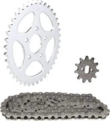 Obrázok produktu pre Reťazová súprava 3-dielna strieborná 11/40 zubov Zündapp ZA 40 Typ 460 / ZD 30 Typ 446-200 (FG 9030749-9235093) / ZR 30 Typ 447