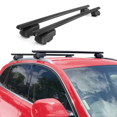 Imagen del producto de Portaequipajes para techo, compatible con Volvo XC40 (2017-2023), con certificación ABE, de aluminio, color , 2 unidades