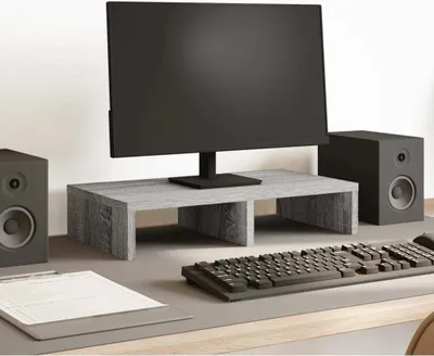 Produktbild von "im Sonderangebot"Bildschirmständer/Monitorständer - Modernes Notebookständer - Grau Sonoma 50x27x10cm Holzwerkstoff NEU388634 - Computertische