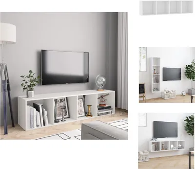 Immagine prodotto di vidaXL Libreria/TV bianco 143×30×36 cm - Mensole a muro