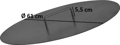 Imagen del producto de Tapa para braseros BBQ-Toro, diámetro 60 cm, color , cubierta para brasero