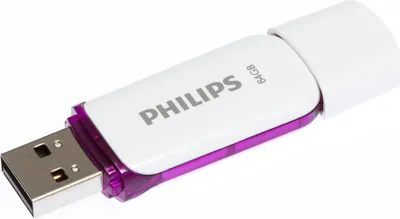 Produktbild von Philips USB-Stick 64GB Drive Snow, USB 2.0, Farbe: Lila
