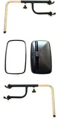 Produktbild von 2x Außenspiegel Rückspiegel ř18-24 LKW Bagger 325x200 mm mit Spiegelarm Spiegelhalter Spiegelhalterung Spiegel Arm