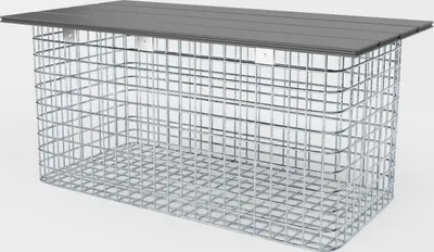 Produktbild von Gartenbank 102 x 50 x 52 cm MW 5 x 5 cm feuerverzinkt, mit Recyclingauflage in anthrazit