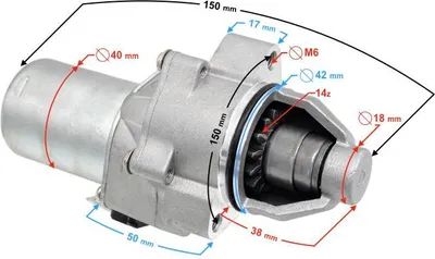 Produktbild von Anlasser für AM6-Motor, 14 Zähne